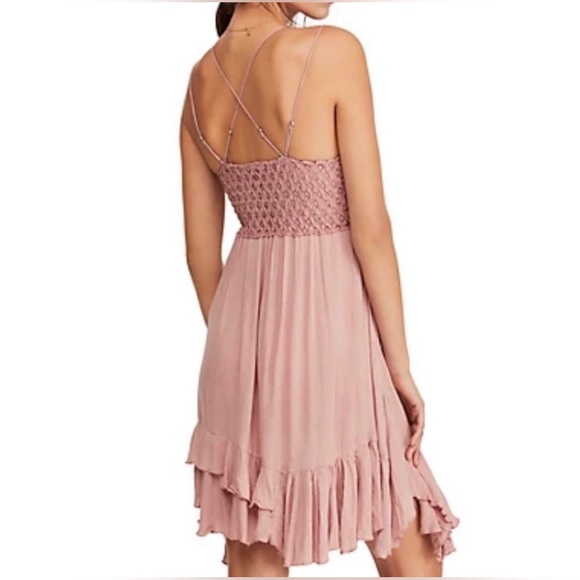 🎉sale🎉 NWT Free People Adella ballet pink mini slip dress - S - Picture 4 of 5